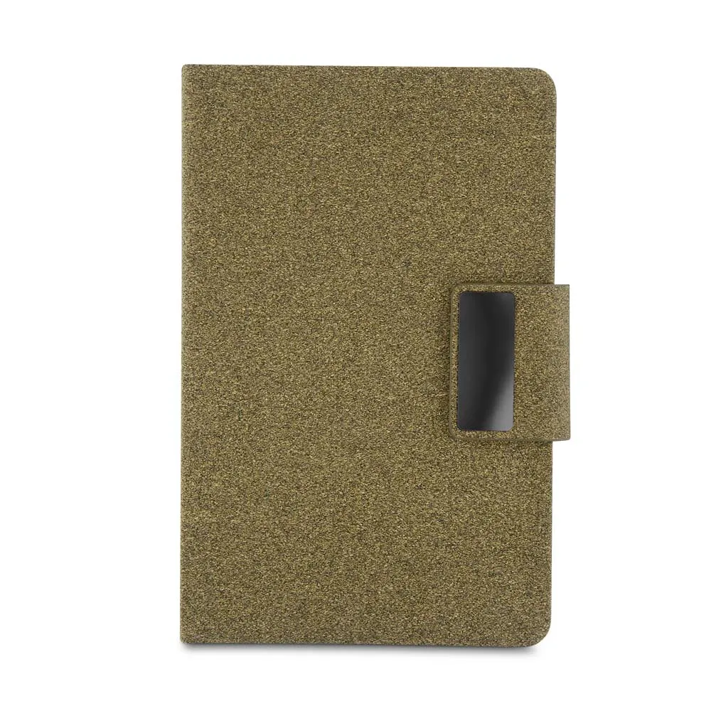 [75160001021] Caderno A5 em PU e fibra de café ou chá  (Bege 75, 1)