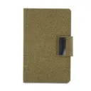 Caderno A5 em PU e fibra de café ou chá 