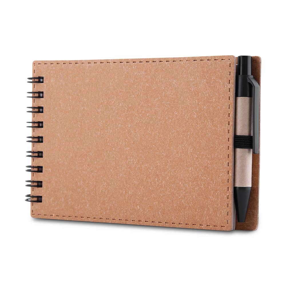 [81150002021001] Mini Caderno A6 de anotações com caneta  (02 - Silk Plano, 01 - Tampografia A)