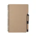 Caderno A5 Capa em Papelão Reciclado c/ Caneta 