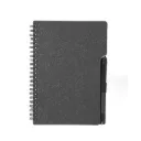 Caderno A5 Capa em Papelão Reciclado c/ Caneta 