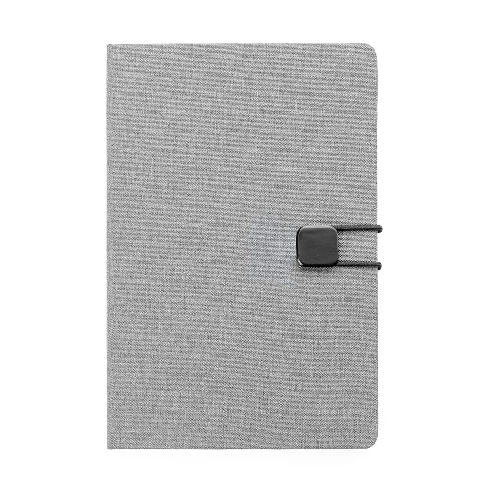 [06160011021] Caderno A5 Capa em Poliéster  (Cinza 06, 1)