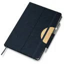 Caderno A5 Capa em RPET e detalhe em Bambu 