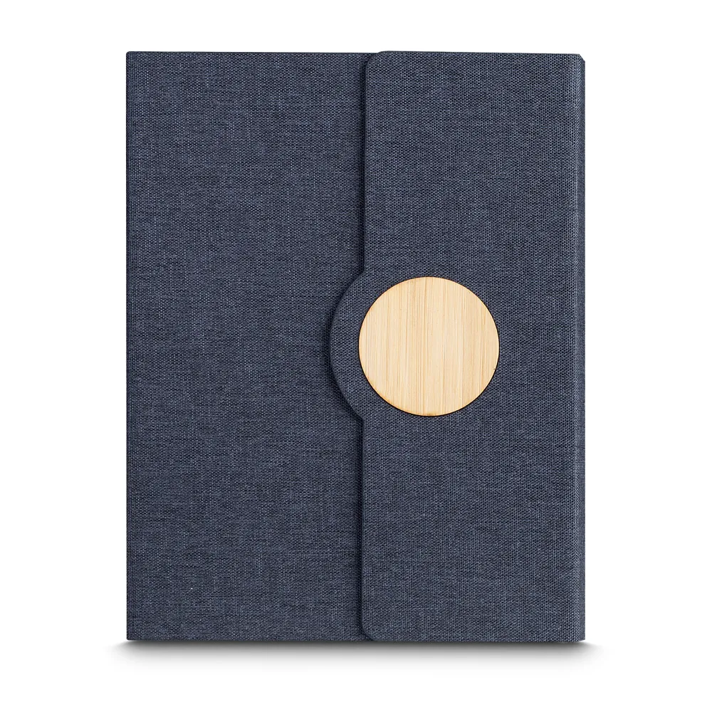 Caderno A5 Capa em RPET e Detalhe em Bambu 