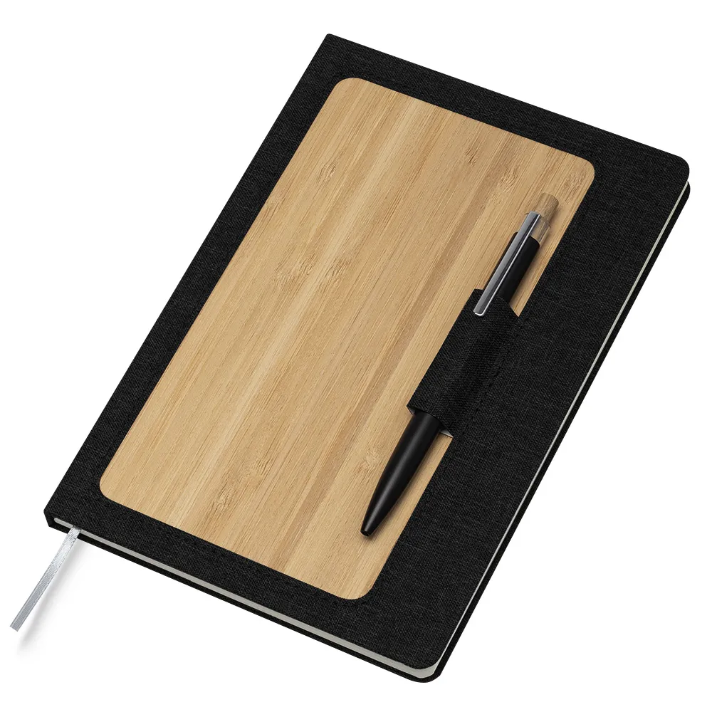 Caderno A5 Capa em RPET e Bambu 