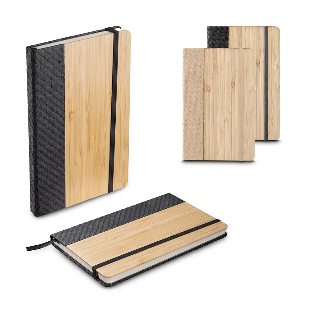 [12160023021] Caderno A5 Capa em Bambu  (Marrom 12, 1)