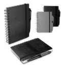 Caderno B6 Capa em ABS com Caneta 