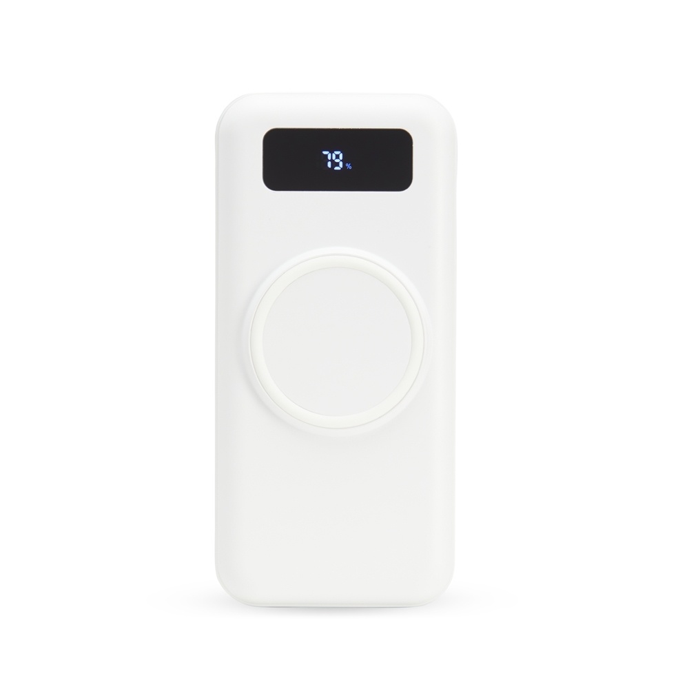 [05520001191] Power Bank 10.000mAh com Carregamento via Indução ou via Cabo (Branco 05, 1)
