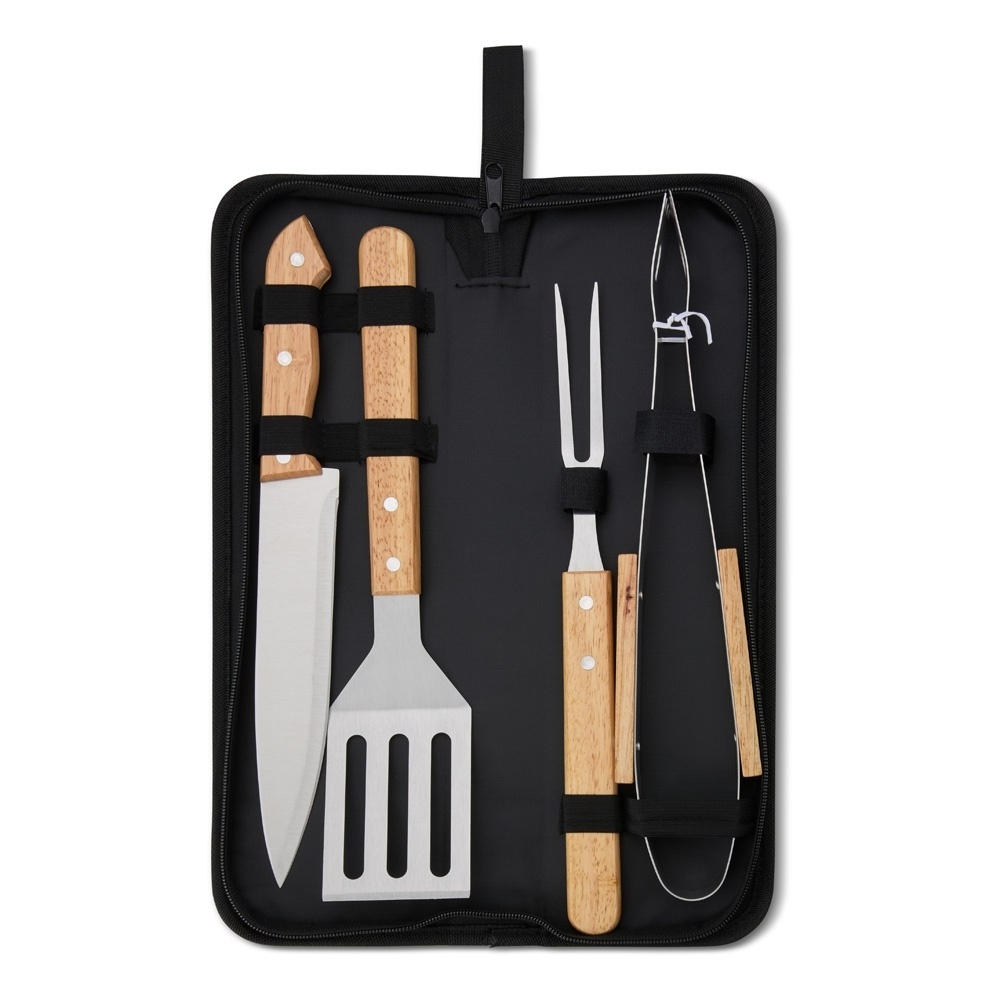 [14340002005] Kit Churrasco 4 Peças  (02 - Silk Plano, 03 - Laser metal KIT 2, 09 - Laser Madeira)