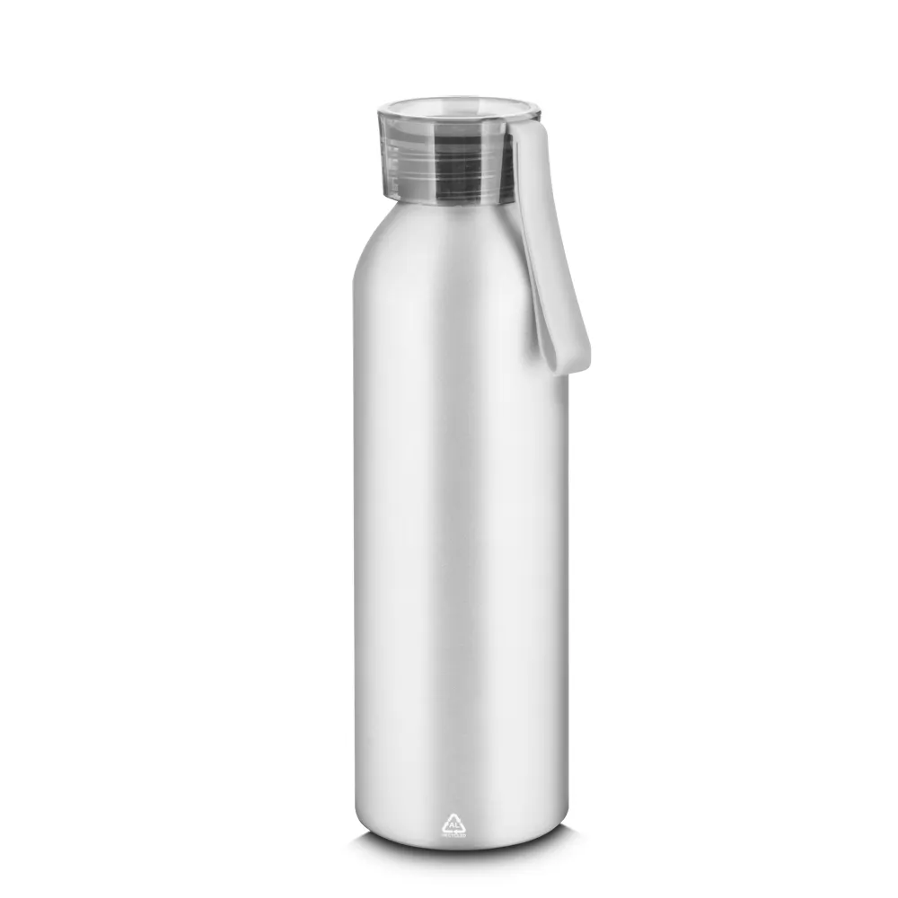 [05580051021] Garrafa em Alumínio Reciclado 600ml  (Branco 05, 02 - Silk Cilíndrico, 1)