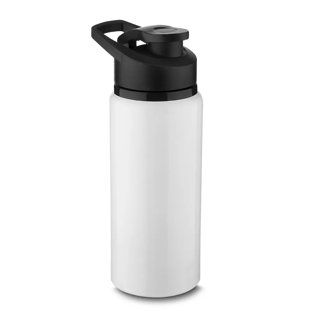 [05580052021] Garrafa em Alumínio 650ml  (Branco 05, 02 - Silk Cilíndrico, 1)