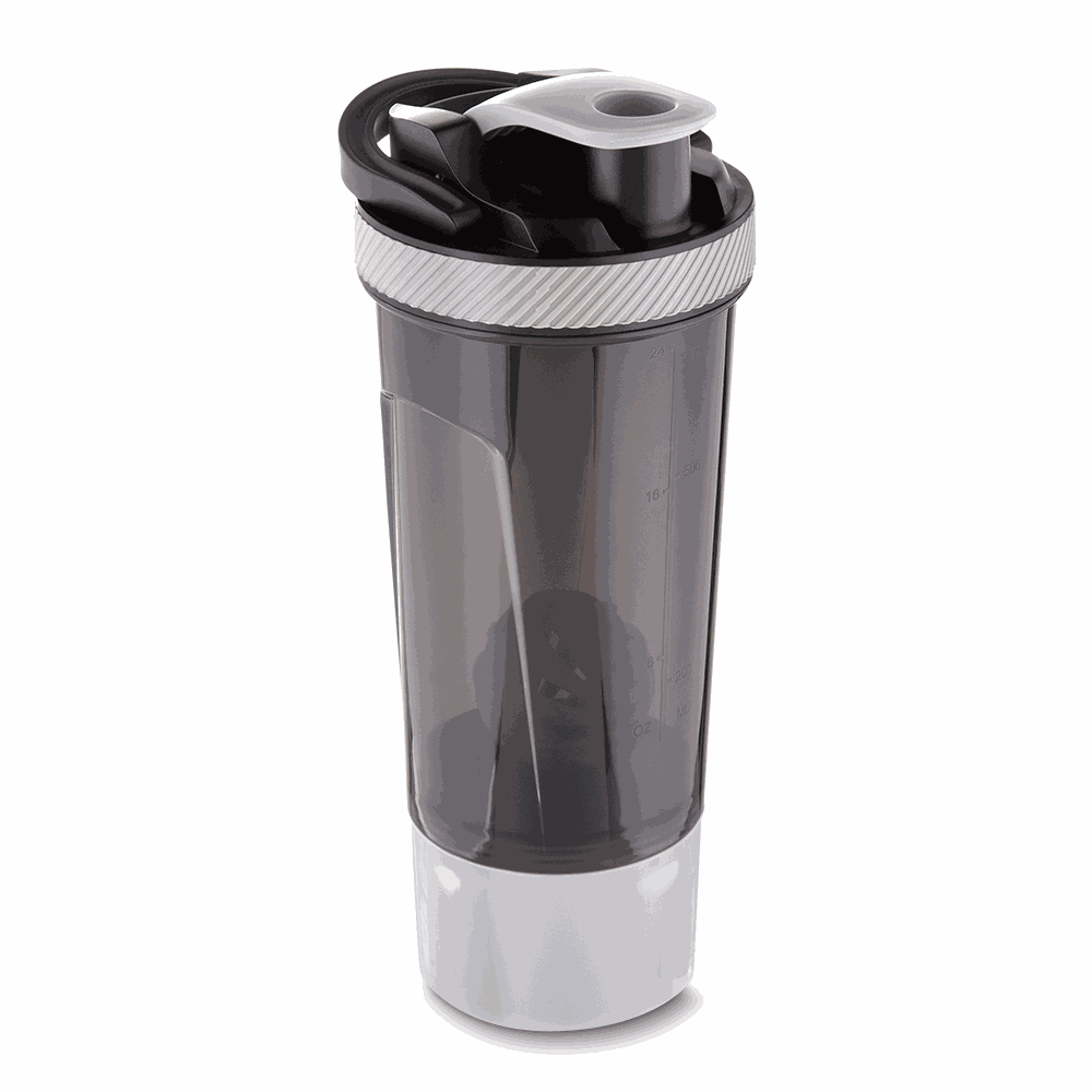 [14590011021] Garrafa Plástica Coqueteleira  700ml  (02 - Silk Cilíndrico, 1)