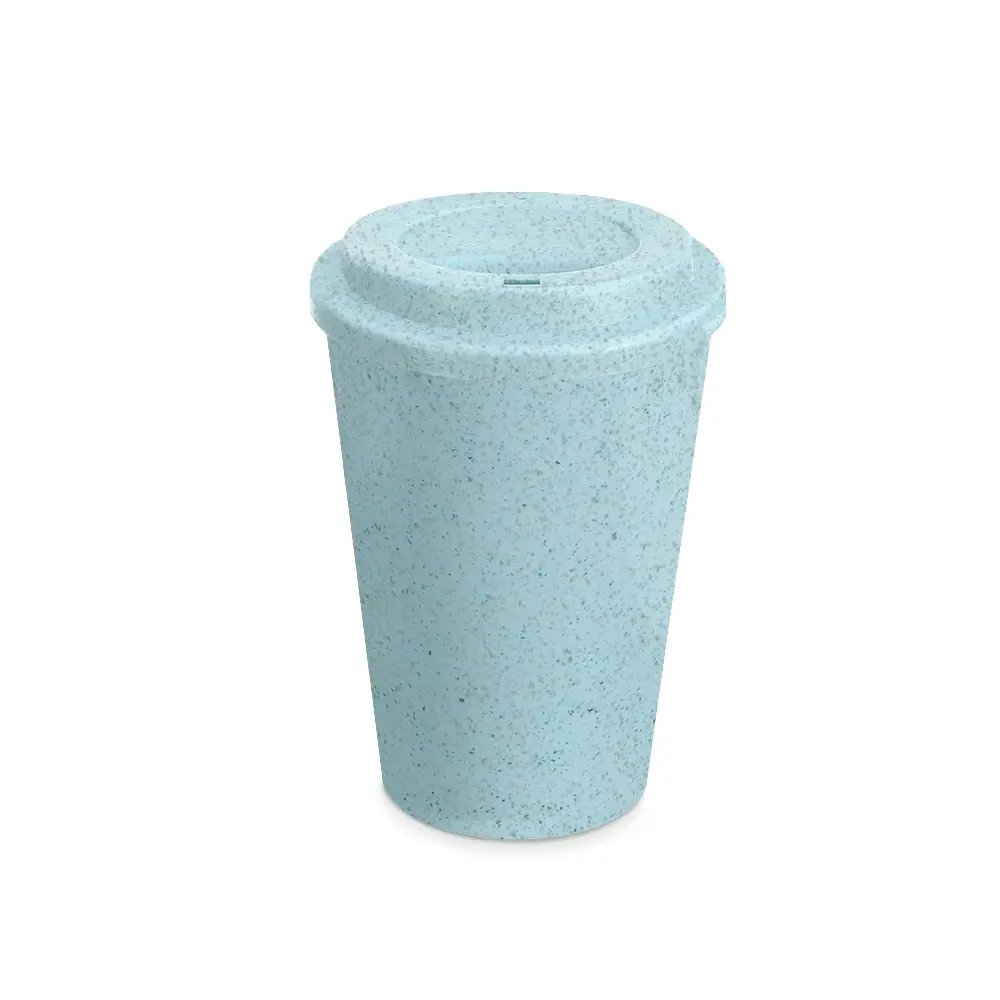 Copo Fibra De Arroz C/ Tampa 400Ml 