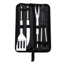 Kit Churrasco 4 Peças Inox C/ Estojo  