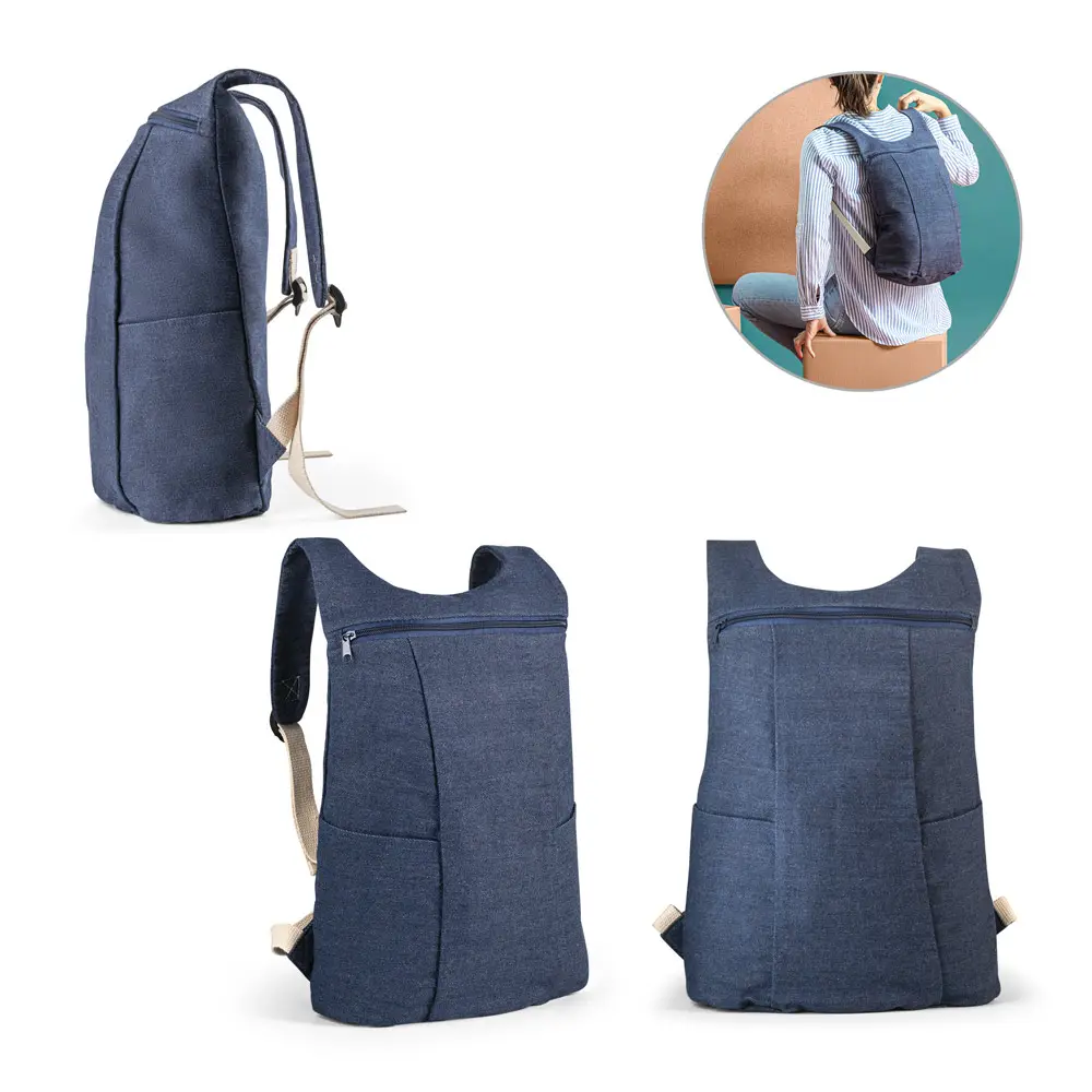 Mochila Casual em Denim Reciclado