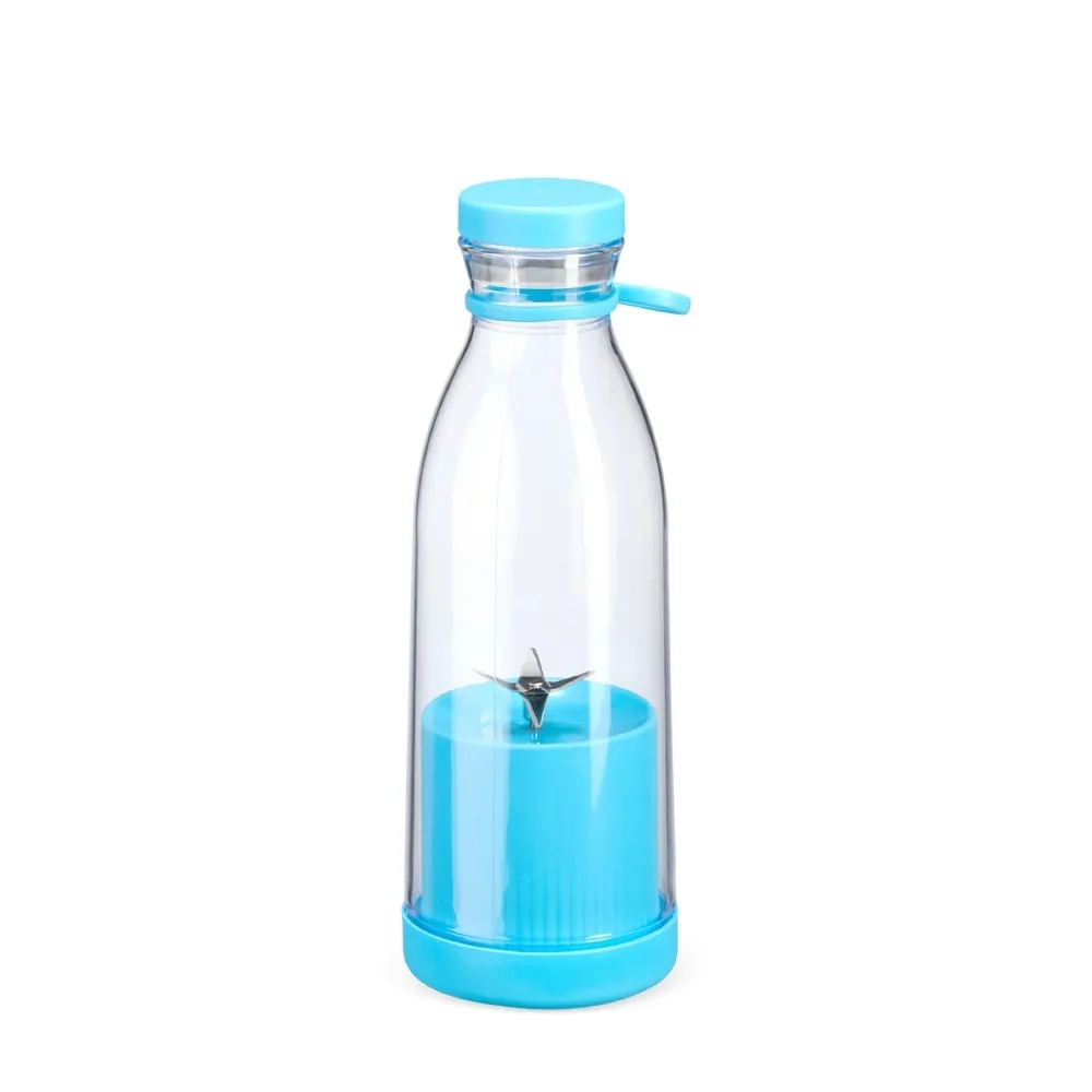 [03590020021] Garrafa Plástica Mixer 380Ml  (Azul Claro 03, 02 - Silk Cilíndrico, 1)