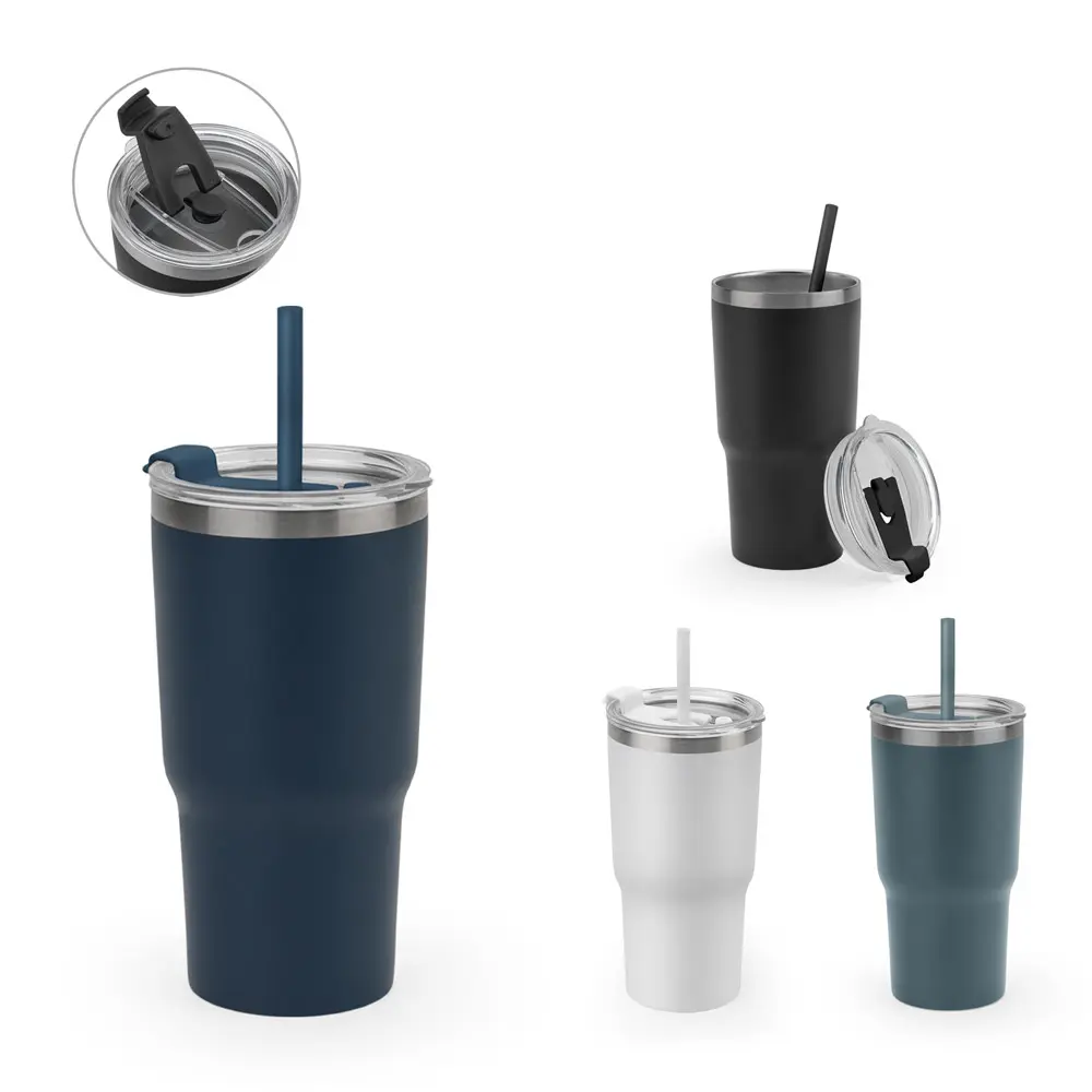 [05030064021] Copo de Viagem Compacto em Aço Inox (Branco 05, 02 - Silk Cilíndrico, 1)