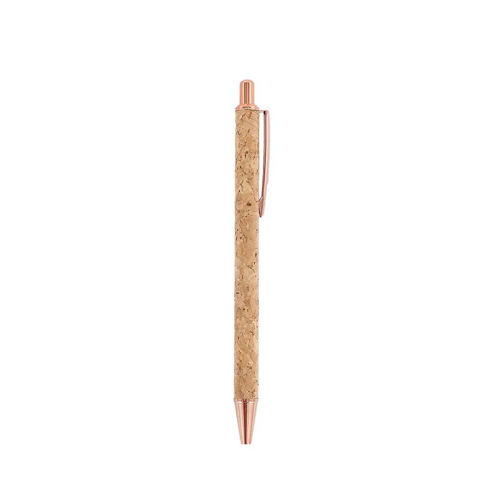 Caneta Metal E Cortiça 