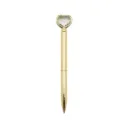Caneta Metal Coração Diamante