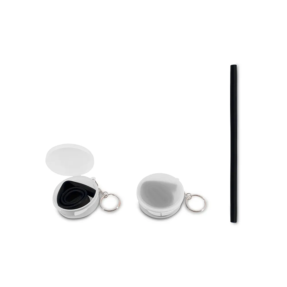 Canudo de Silicone com Estojo 