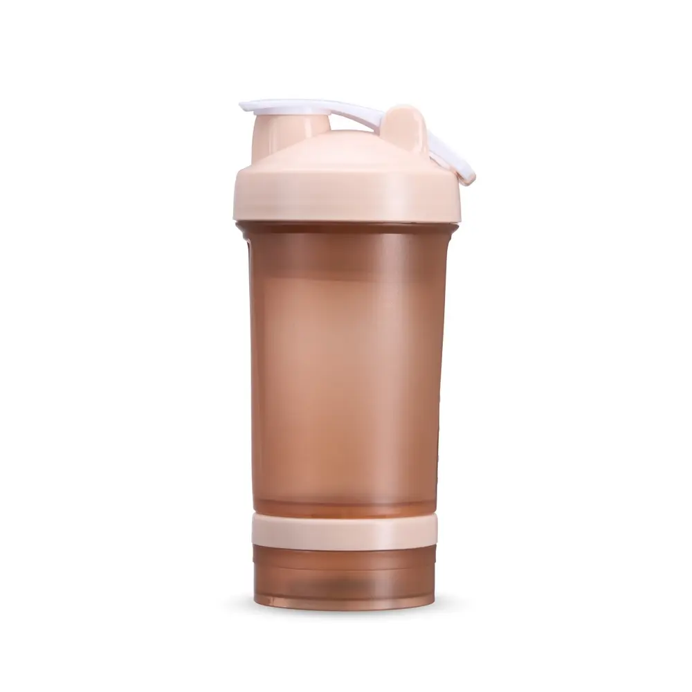 [75590060021] Coqueteleira Plástica 500ml  (Bege 75, 02 - Silk Cilíndrico)
