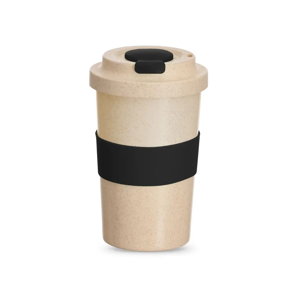 [14060040021] Copo Fibra de Bambu 450ml  (Preto 14)