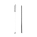 Kit Canudo Inox com Escova de Limpeza