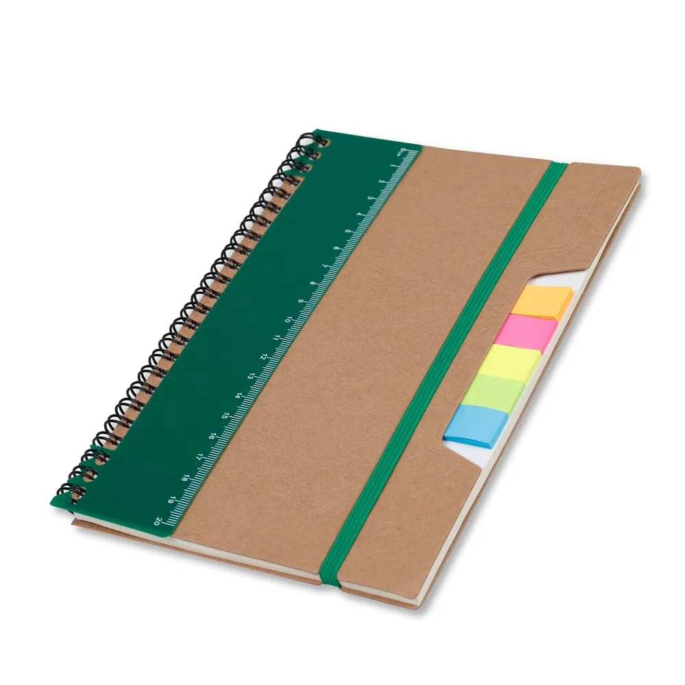 Caderno com Régua e Autoadesivos
