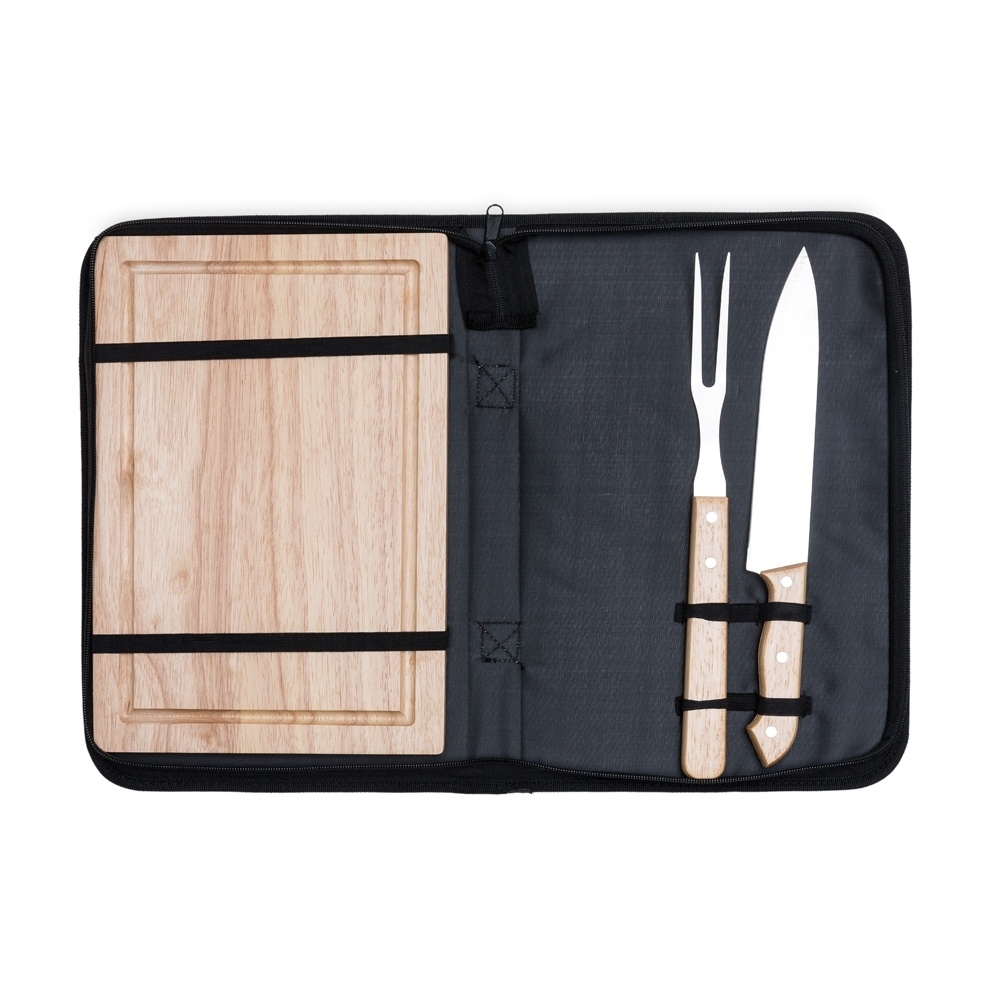 [23340023006] Kit Churrasco 3 Pçs  (09 - Laser Madeira, 02 - Silk Plano, 03 - Laser metal KIT 2)