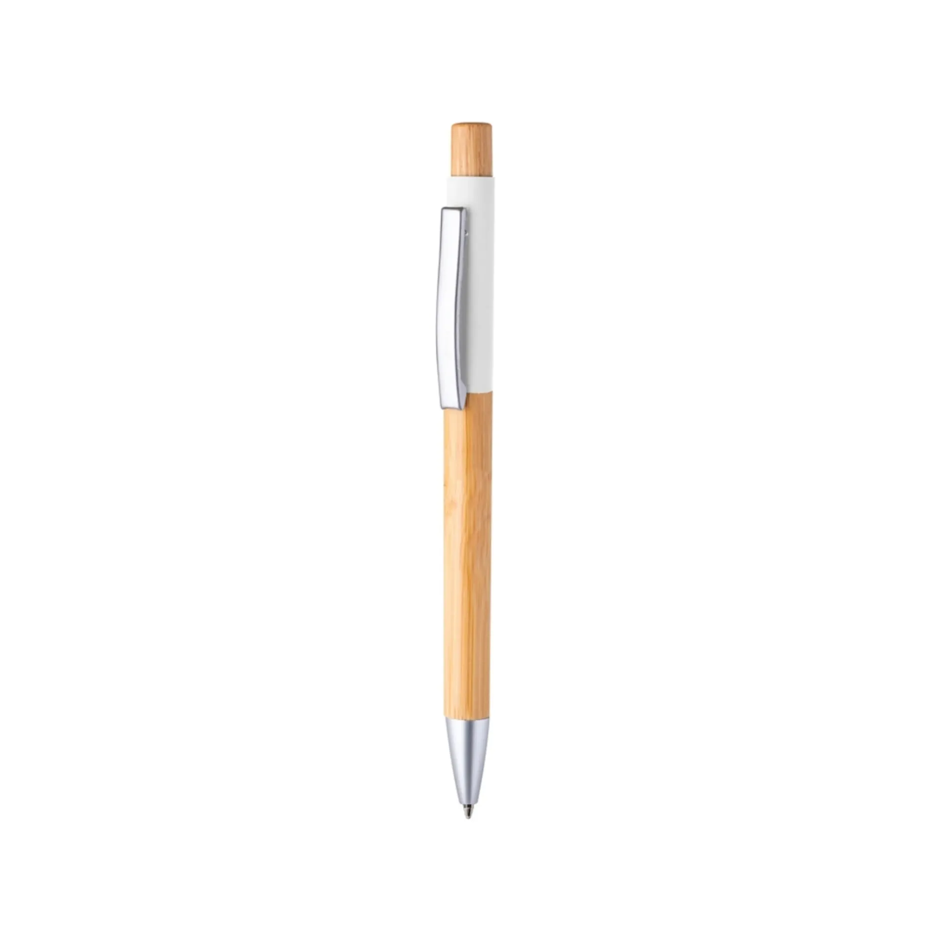 Caneta Alumínio E Bambu 