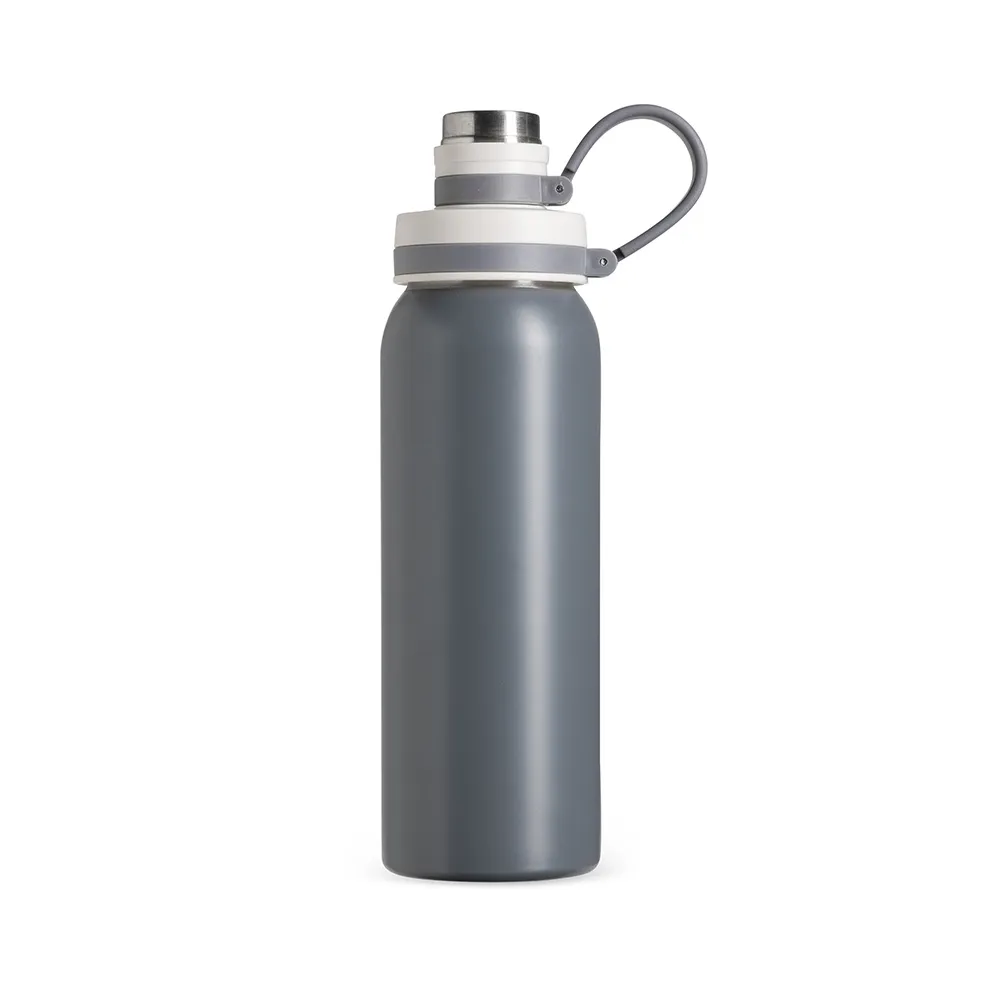 Garrafa De Inox C/ Alça De Silicone 800Ml 