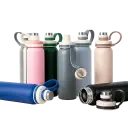 Garrafa De Inox C/ Alça De Silicone 800Ml 