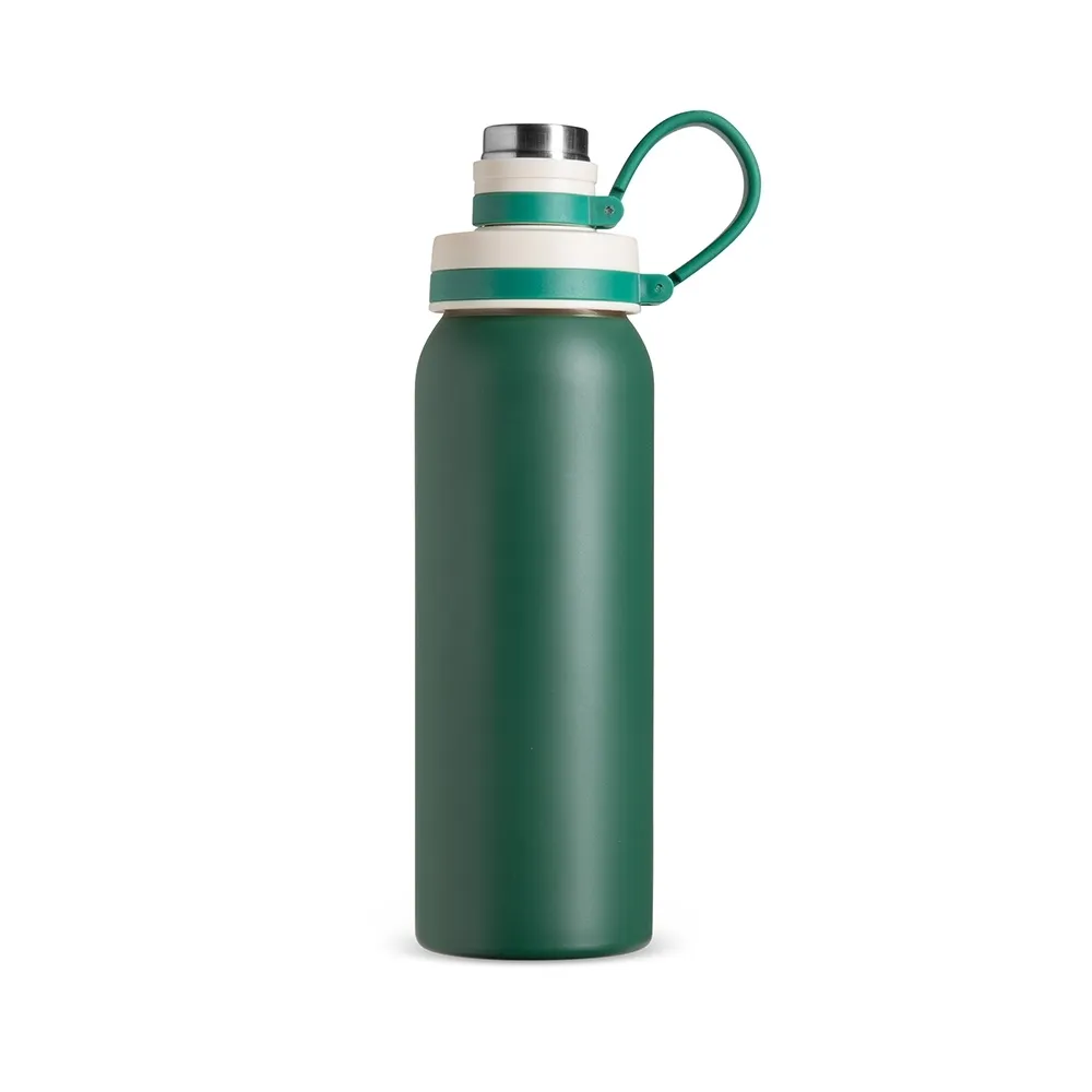 Garrafa De Inox C/ Alça De Silicone 800Ml 