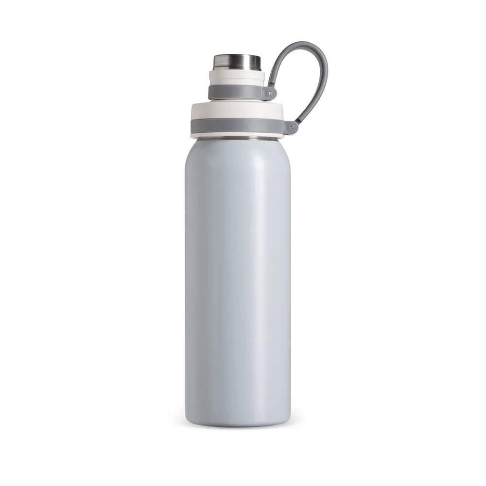 Garrafa De Inox C/ Alça De Silicone 800Ml 