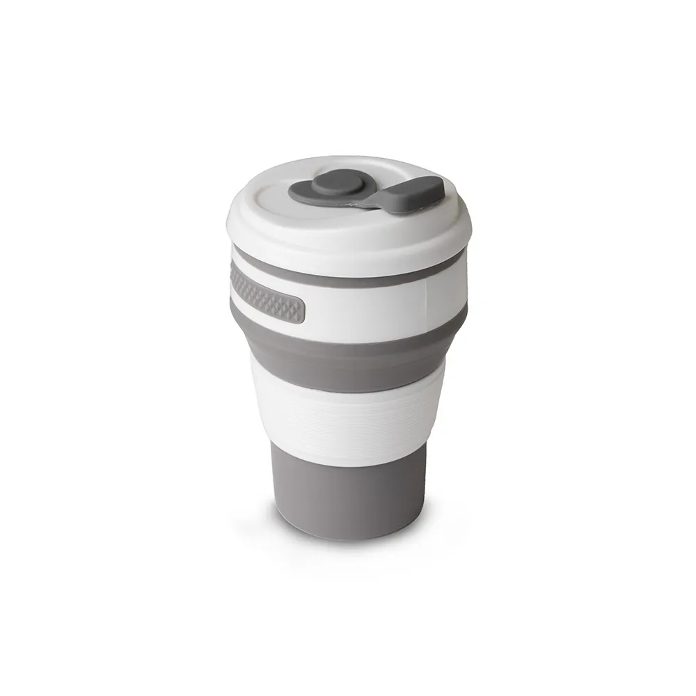 [06060051011] Copo Retrátil De Silicone 350Ml (Cinza 06, 1)