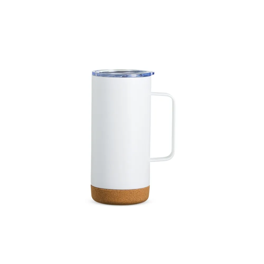 [05030066021] Caneca Térmica Com Cortiça De 500Ml  (Branco 05, 02 - Silk Cilíndrico, 1)