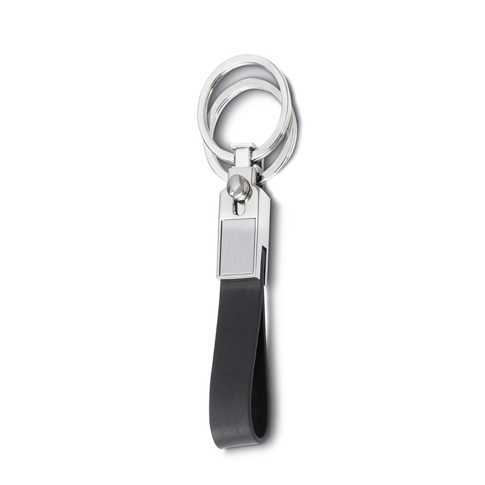 [14570068031] Chaveiro De Metal E Couro C/ 2 Argolas   (1)