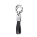 Chaveiro De Metal E Couro C/ 2 Argolas  