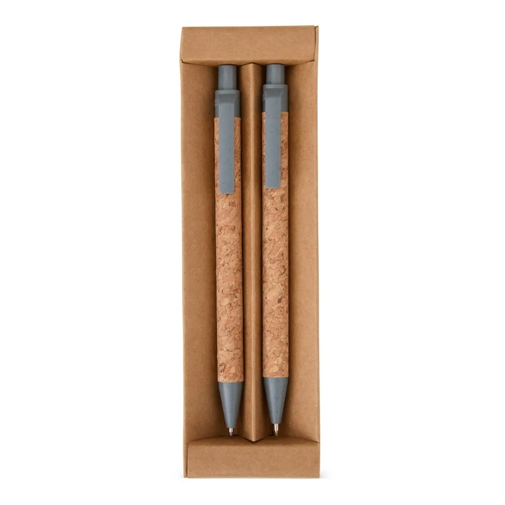 Kit Ecológico Caneta E Lapiseira Cortiça 