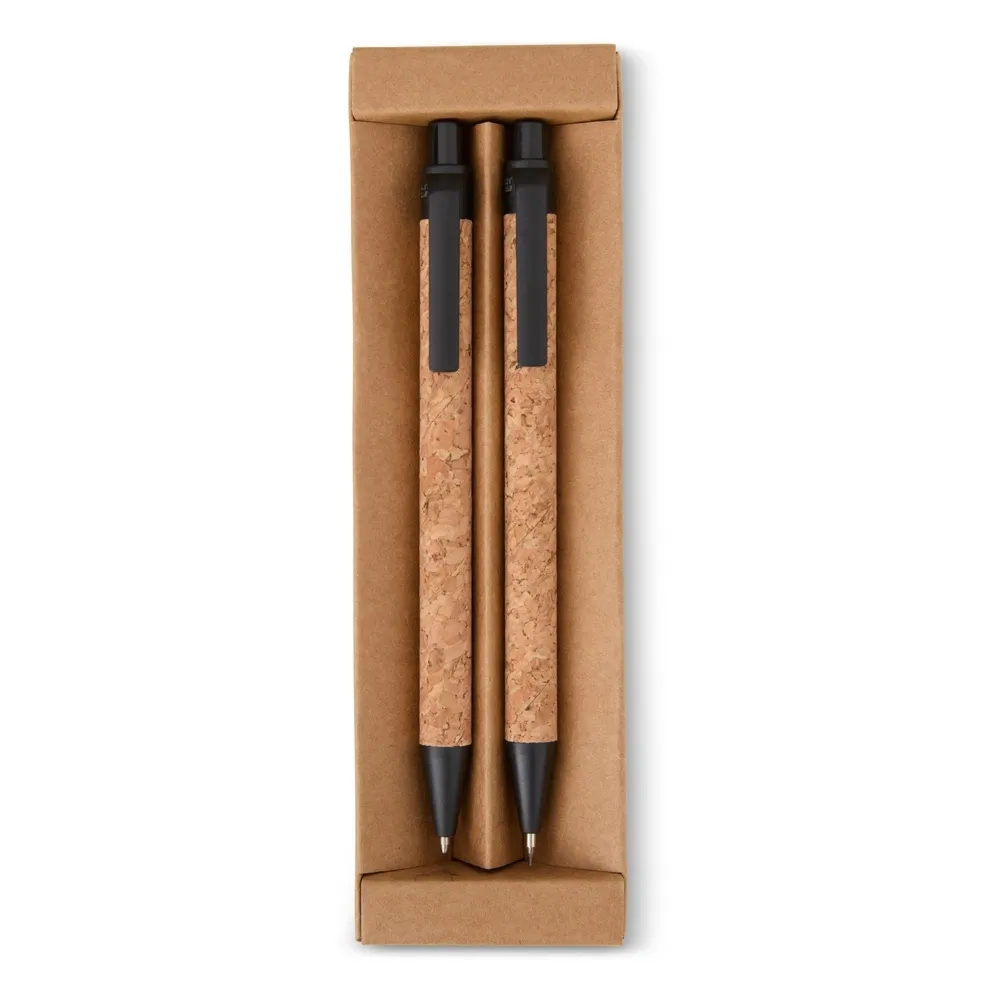 Kit Ecológico Caneta E Lapiseira Cortiça 