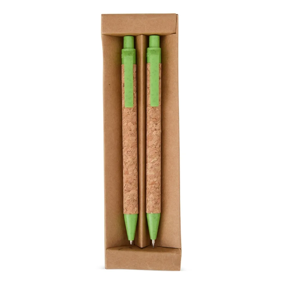 Kit Ecológico Caneta E Lapiseira Cortiça 