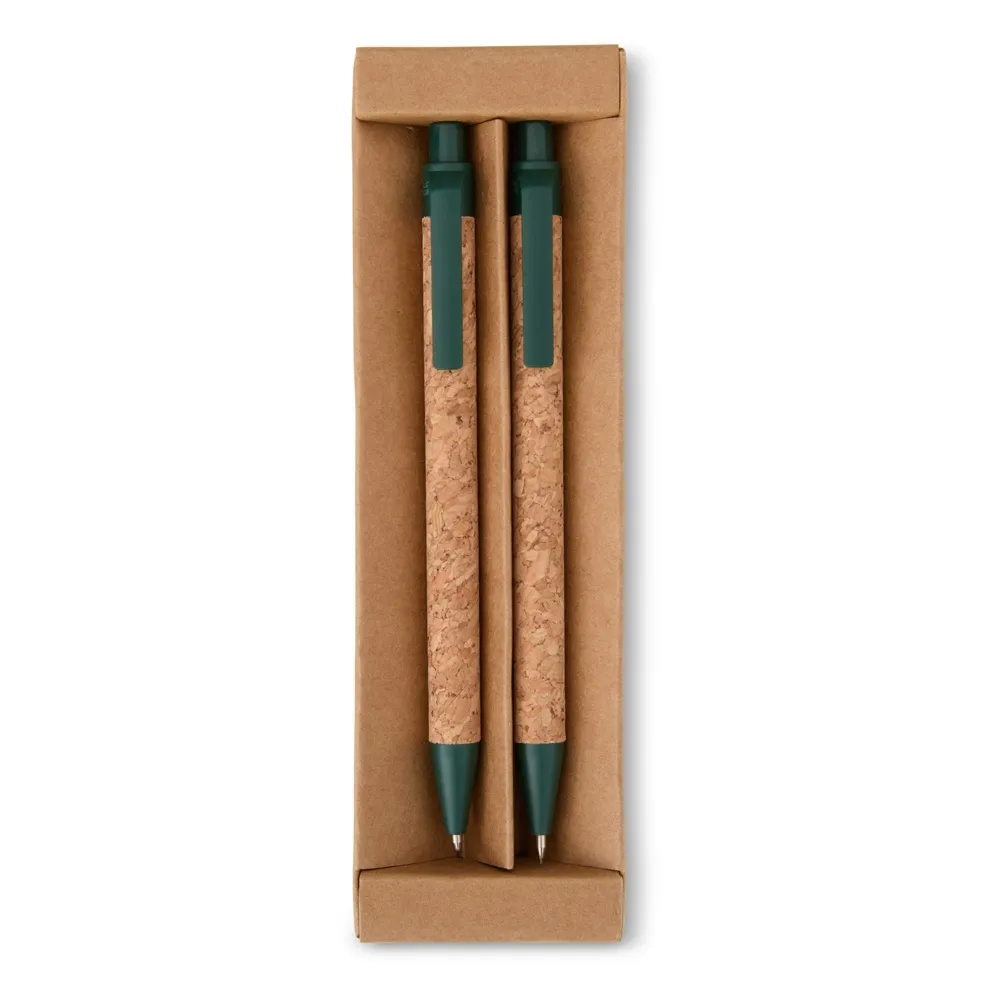 Kit Ecológico Caneta E Lapiseira Cortiça 