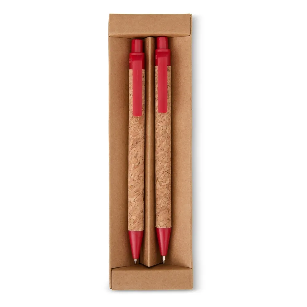 Kit Ecológico Caneta E Lapiseira Cortiça 