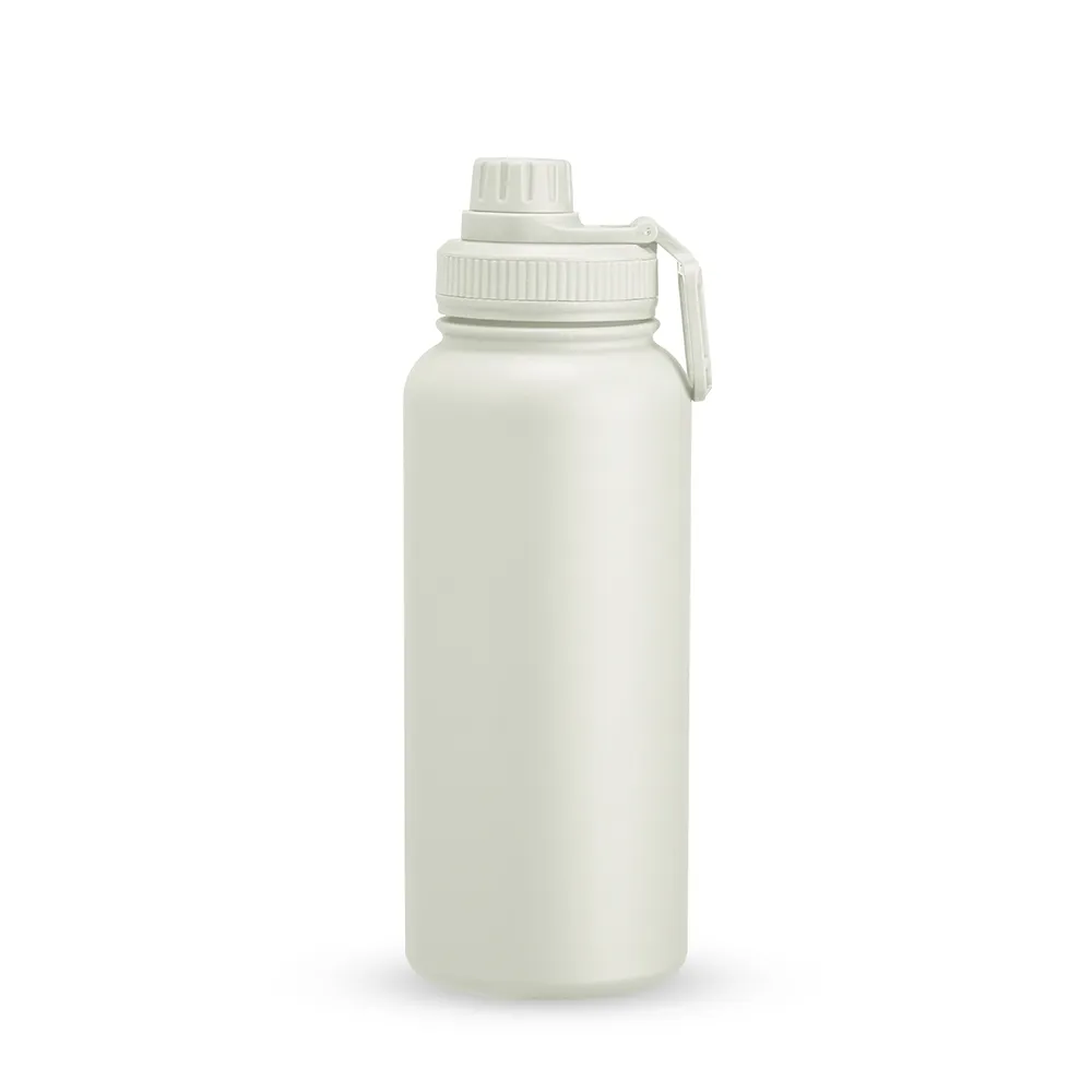 [05580111021] Garrafa Térmica Inox 1L  (Branco 05, 02 - Silk Cilíndrico, 1)