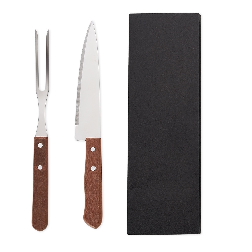 [23340038008] Kit Churrasco 2 Peças (02 - Silk Plano, 03 - Laser metal KIT 2, 09 - Laser Madeira)