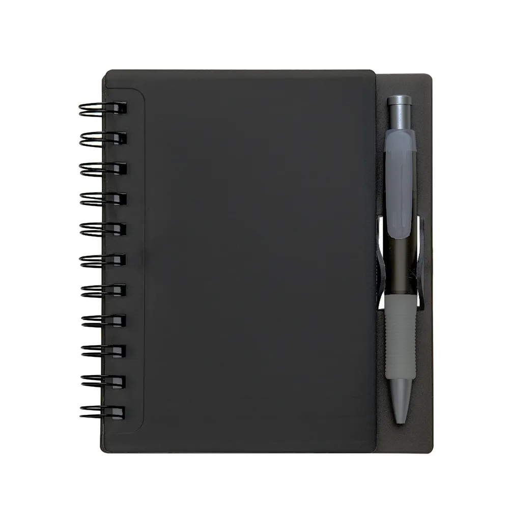 Caderno Plástico com Caneta 