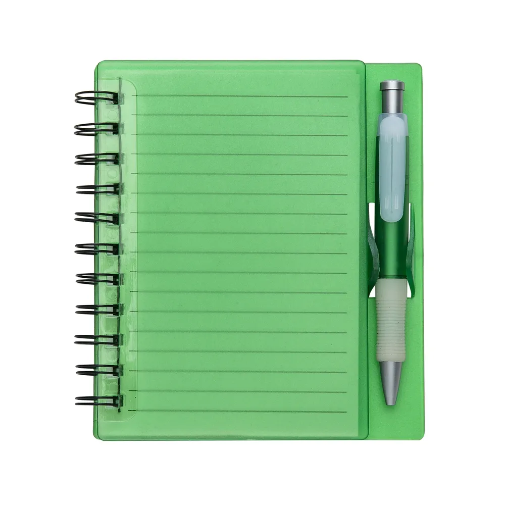 Caderno Plástico com Caneta 