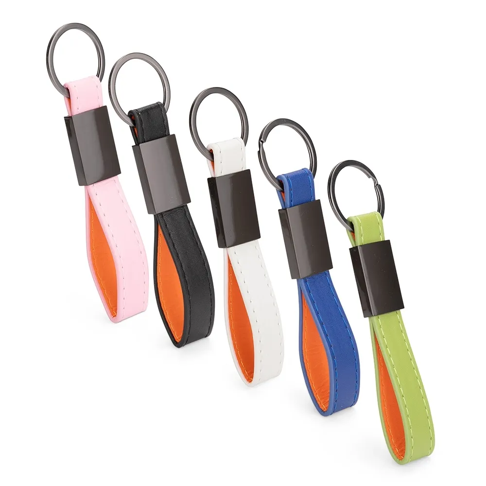 [05570077031] Chaveiro Metal com Couro Sintético (Branco 05, 1)