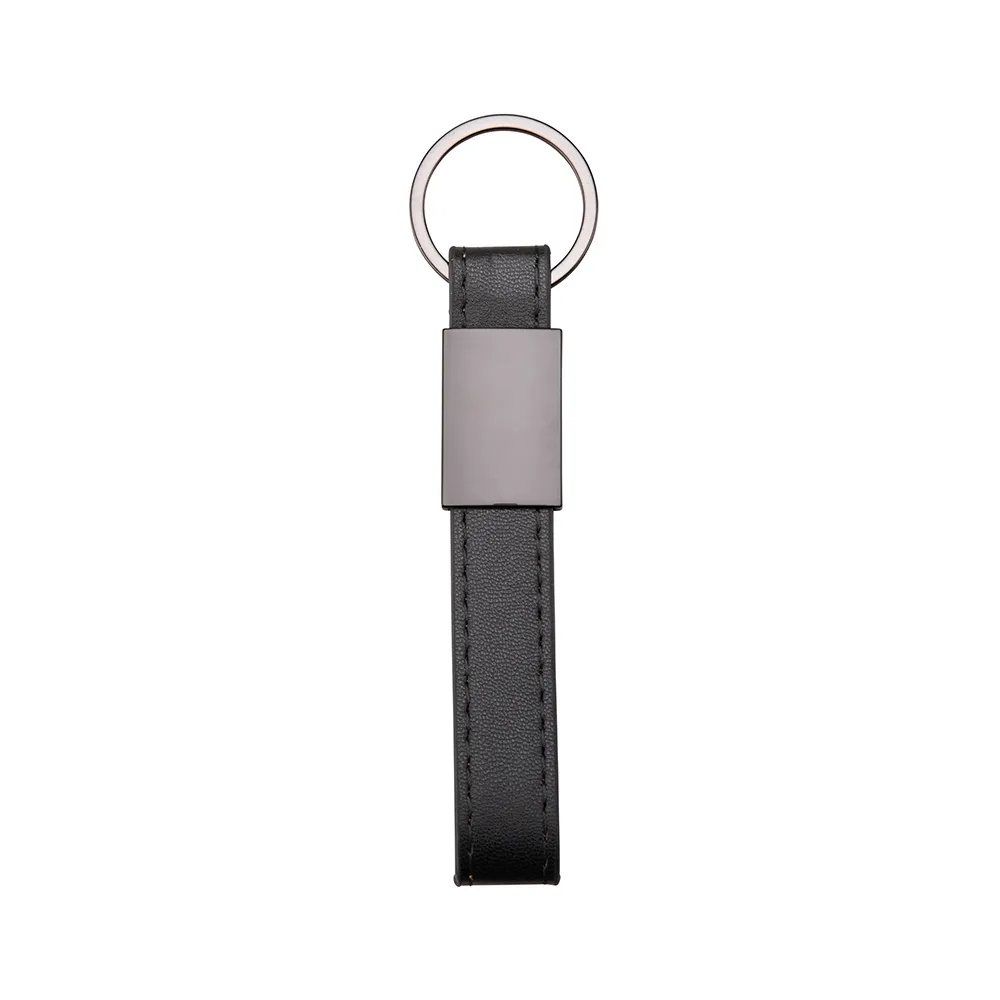 Chaveiro Metal com Couro Sintético