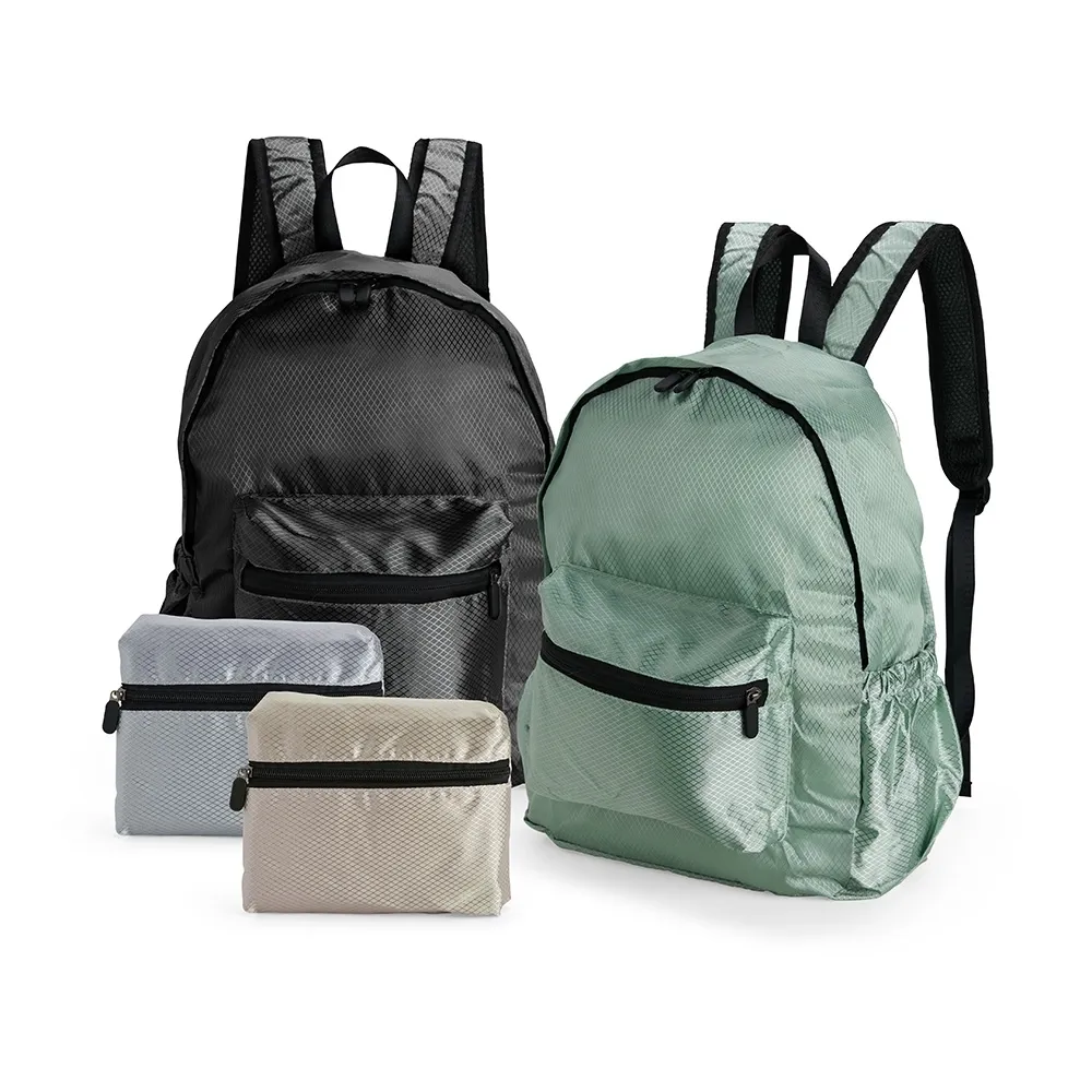 [75430231401] Mochila Dobrável Poliéster 18L (Bege 75, 1)
